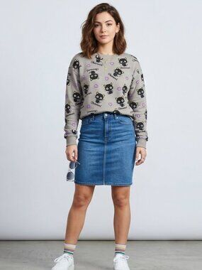 Sanrio Bioworld Chococat All Over Print Sweatshirt Gray Size S